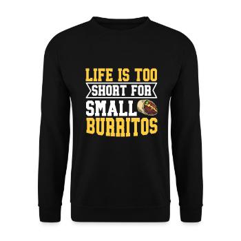 Burrito Gift - Unisex Sweatshirt - black - Front - Alina (178cm) & Michal (187cm)