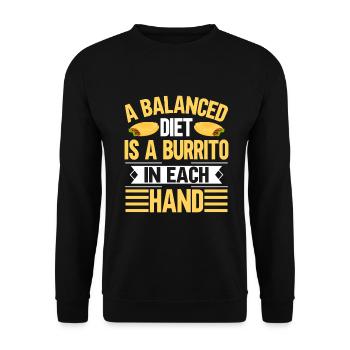 Burrito Gift - Unisex Sweatshirt - black - Front - Alina (178cm) & Michal (187cm)