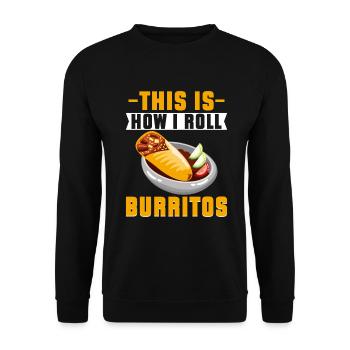 Burrito Gift - Unisex Sweatshirt - black - Front - Alina (178cm) & Michal (187cm)