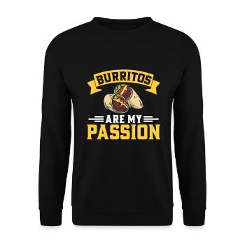 Burrito Gift - Unisex Sweatshirt - black - Front - Alina (178cm) & Michal (187cm)