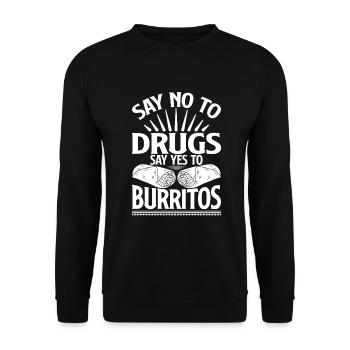 Burrito Gift - Unisex Sweatshirt - black - Front - Alina (178cm) & Michal (187cm)