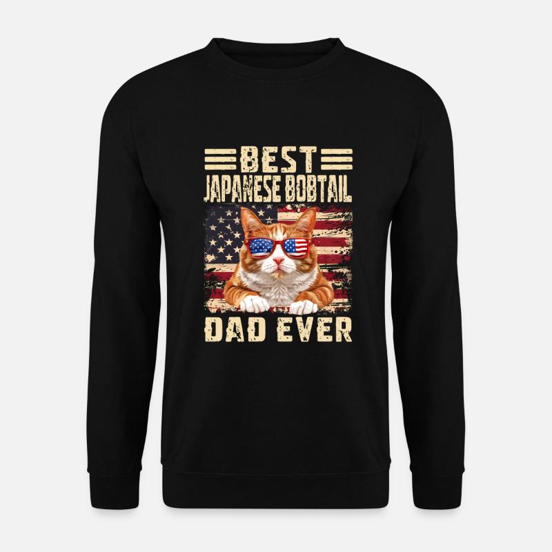 Japanese Bobtail Papa - Unisex Pullover - Schwarz