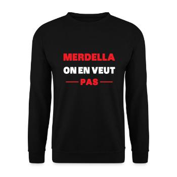 we don't want it - Unisex Sweatshirt - black - Front - Alina (178cm) & Michal (187cm)