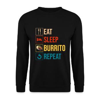Burrito Gift - Unisex Pullover - Schwarz - Vorne - Alina (178cm) & Michal (187cm)