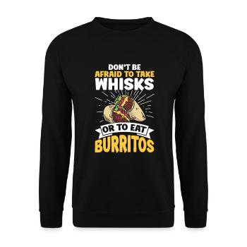 Burrito Gift - Unisex Sweatshirt - black - Front - Alina (178cm) & Michal (187cm)