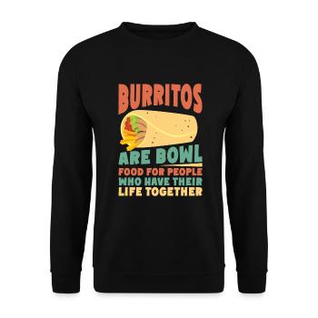 Burrito Gift - Unisex Pullover - Schwarz - Vorne - Alina (178cm) & Michal (187cm)