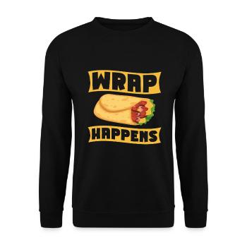 Burrito Gift - Unisex Sweatshirt - black - Front - Alina (178cm) & Michal (187cm)