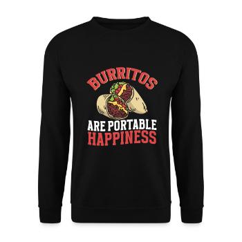 Burrito Gift - Unisex Pullover - Schwarz - Vorne - Alina (178cm) & Michal (187cm)