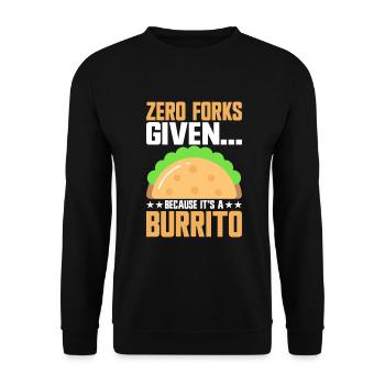 Burrito Gift - Unisex Pullover - Schwarz - Vorne - Alina (178cm) & Michal (187cm)