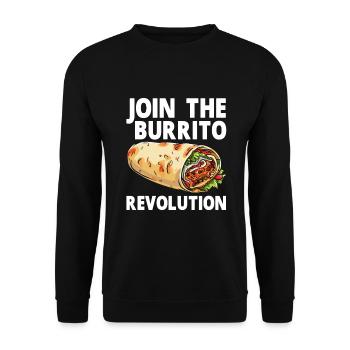 Burrito Gift - Unisex Pullover - Schwarz - Vorne - Alina (178cm) & Michal (187cm)