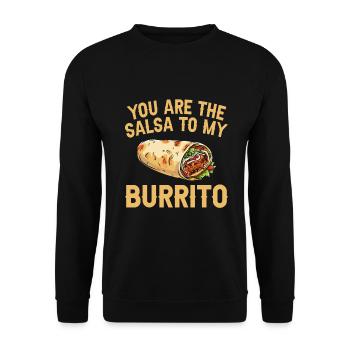 Burrito Gift - Unisex Pullover - Schwarz - Vorne - Alina (178cm) & Michal (187cm)