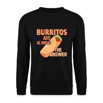Burrito Gift - Unisex Sweatshirt - black - Front - Alina (178cm) & Michal (187cm)