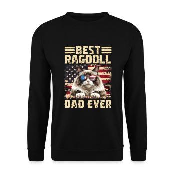 Papa Ragdoll - Sweat-shirt Unisexe - noir - Devant - Alina (178cm) & Michal (187cm)
