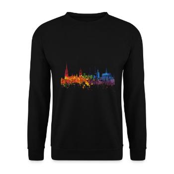 Lohne (Oldenburg) - Unisex Sweatshirt - black - Front - Alina (178cm) & Michal (187cm)