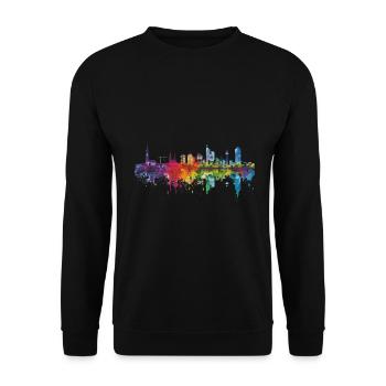 Ludwigshafen am Rhein - Unisex Pullover - Schwarz - Vorne - Alina (178cm) & Michal (187cm)