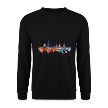 Magdeburg - Unisex Sweatshirt - black - Front - Alina (178cm) & Michal (187cm)