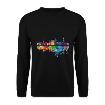 Meerbusch - Unisex Sweatshirt - black - Front - Alina (178cm) & Michal (187cm)