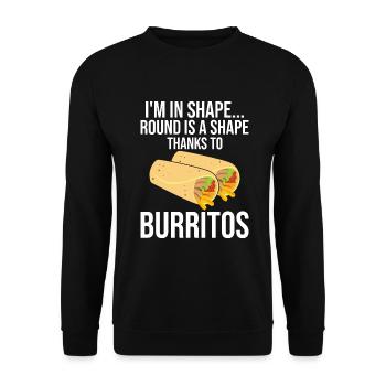 Burrito Gift - Unisex Sweatshirt - black - Front - Alina (178cm) & Michal (187cm)