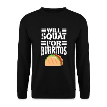 Burrito Gift - Unisex Pullover - Schwarz - Vorne - Alina (178cm) & Michal (187cm)