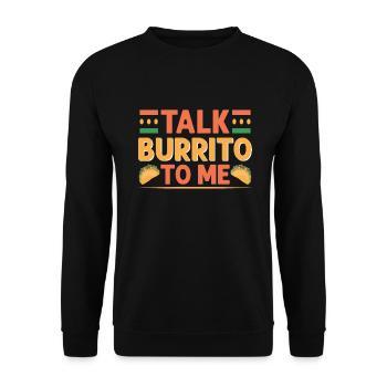 Burrito Gift - Unisex Pullover - Schwarz - Vorne - Alina (178cm) & Michal (187cm)