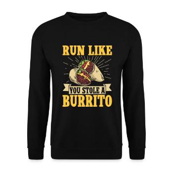Burrito Gift - Unisex Sweatshirt - black - Front - Alina (178cm) & Michal (187cm)