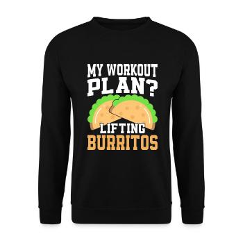 Burrito Gift - Unisex Sweatshirt - black - Front - Alina (178cm) & Michal (187cm)