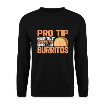 Burrito Gift - Unisex Sweatshirt - black - Front - Alina (178cm) & Michal (187cm)