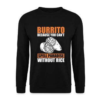 Burrito Gift - Unisex Sweatshirt - black - Front - Alina (178cm) & Michal (187cm)