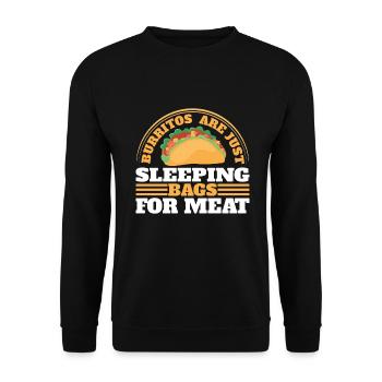 Burrito Gift - Unisex Sweatshirt - black - Front - Alina (178cm) & Michal (187cm)