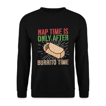 Burrito Gift - Unisex Pullover - Schwarz - Vorne - Alina (178cm) & Michal (187cm)