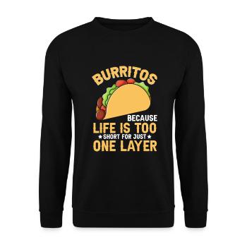 Burrito Gift - Unisex Sweatshirt - black - Front - Alina (178cm) & Michal (187cm)