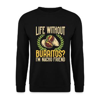 Burrito Gift - Unisex Sweatshirt - black - Front - Alina (178cm) & Michal (187cm)