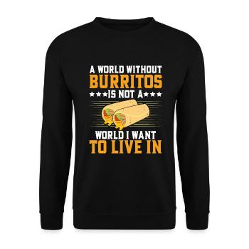 Burrito Gift - Unisex Sweatshirt - black - Front - Alina (178cm) & Michal (187cm)