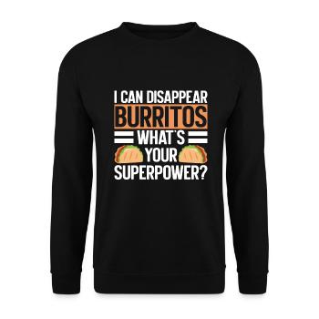 Burrito Gift - Unisex Sweatshirt - black - Front - Alina (178cm) & Michal (187cm)
