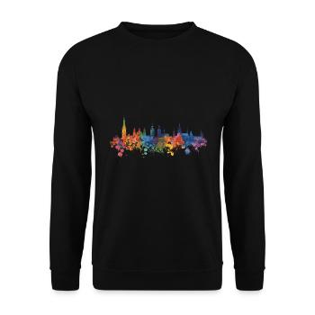 Naumburg (Saale) - Unisex Pullover - Schwarz - Vorne - Alina (178cm) & Michal (187cm)