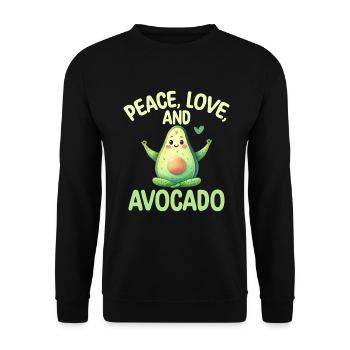 Avocado Gifts - Unisex Sweatshirt - black - Front - Alina (178cm) & Michal (187cm)