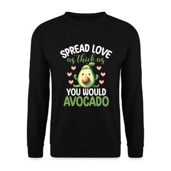 Avocado Gifts - Unisex Sweatshirt - black - Front - Alina (178cm) & Michal (187cm)