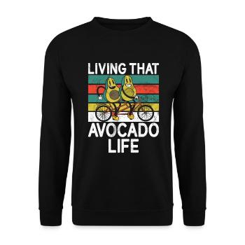 Avocado Gifts - Unisex Sweatshirt - black - Front - Alina (178cm) & Michal (187cm)