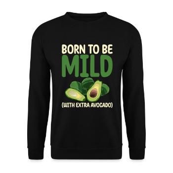 Avocado Gifts - Unisex Sweatshirt - black - Front - Alina (178cm) & Michal (187cm)