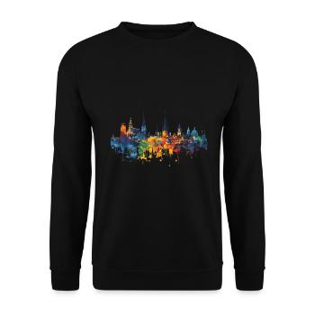 Neunkirchen-Seelscheid - Unisex Pullover - Schwarz - Vorne - Alina (178cm) & Michal (187cm)