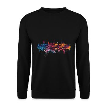 Neu-Ulm - Unisex Sweatshirt - black - Front - Alina (178cm) & Michal (187cm)