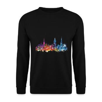 Nienburg_Weser - Sweat-shirt Unisexe - noir - Devant - Alina (178cm) & Michal (187cm)