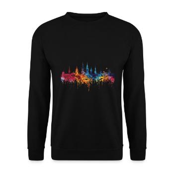 Norderstedt - Sweat-shirt Unisexe - noir - Devant - Alina (178cm) & Michal (187cm)