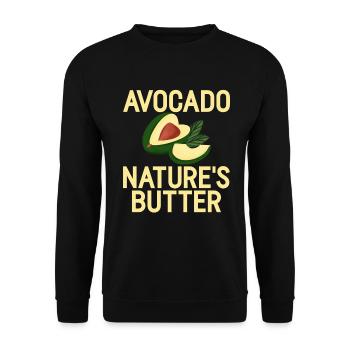 Avocado Gifts - Unisex Sweatshirt - black - Front - Alina (178cm) & Michal (187cm)