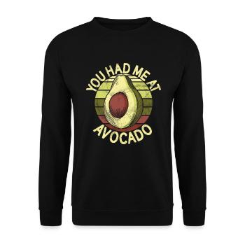 Avocado Gifts - Unisex Sweatshirt - black - Front - Alina (178cm) & Michal (187cm)