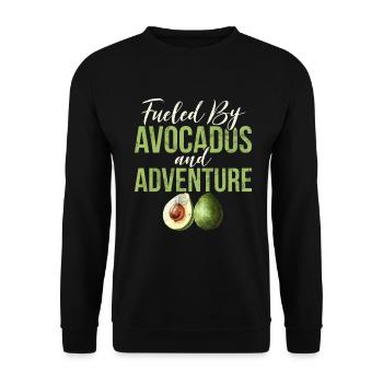 Avocado Gifts - Unisex Sweatshirt - black - Front - Alina (178cm) & Michal (187cm)