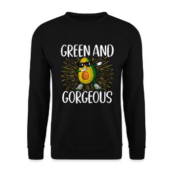 Avocado Gifts - Unisex Sweatshirt - black - Front - Alina (178cm) & Michal (187cm)