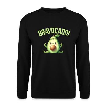 Avocado Gifts - Unisex Sweatshirt - black - Front - Alina (178cm) & Michal (187cm)