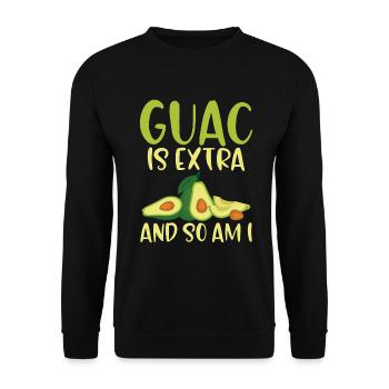 Avocado Gifts - Unisex Sweatshirt - black - Front - Alina (178cm) & Michal (187cm)