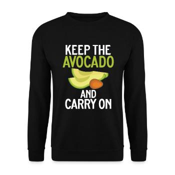 Avocado Gifts - Unisex Sweatshirt - black - Front - Alina (178cm) & Michal (187cm)